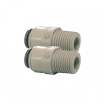 1/4" Push Fit to 1/4" Male Straight Connector (Dual Pack) 
